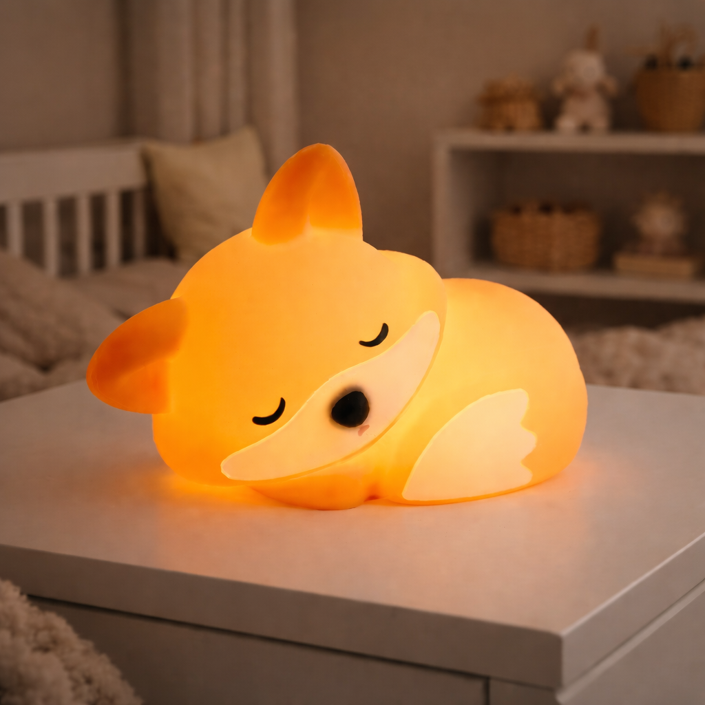 Veilleuse tactile Renard LED – Lumière douce pour enfants