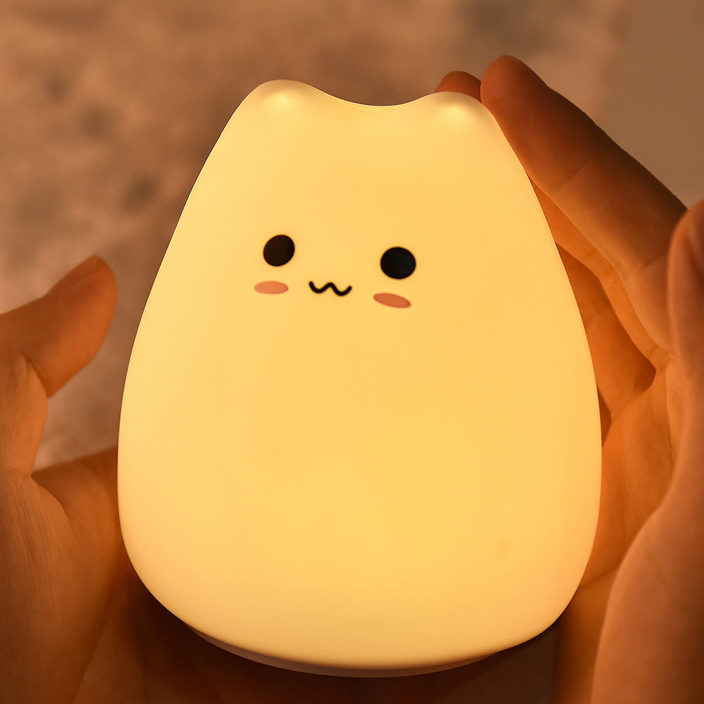 Veilleuse tactile Chat LED - Lumière douce pour enfants