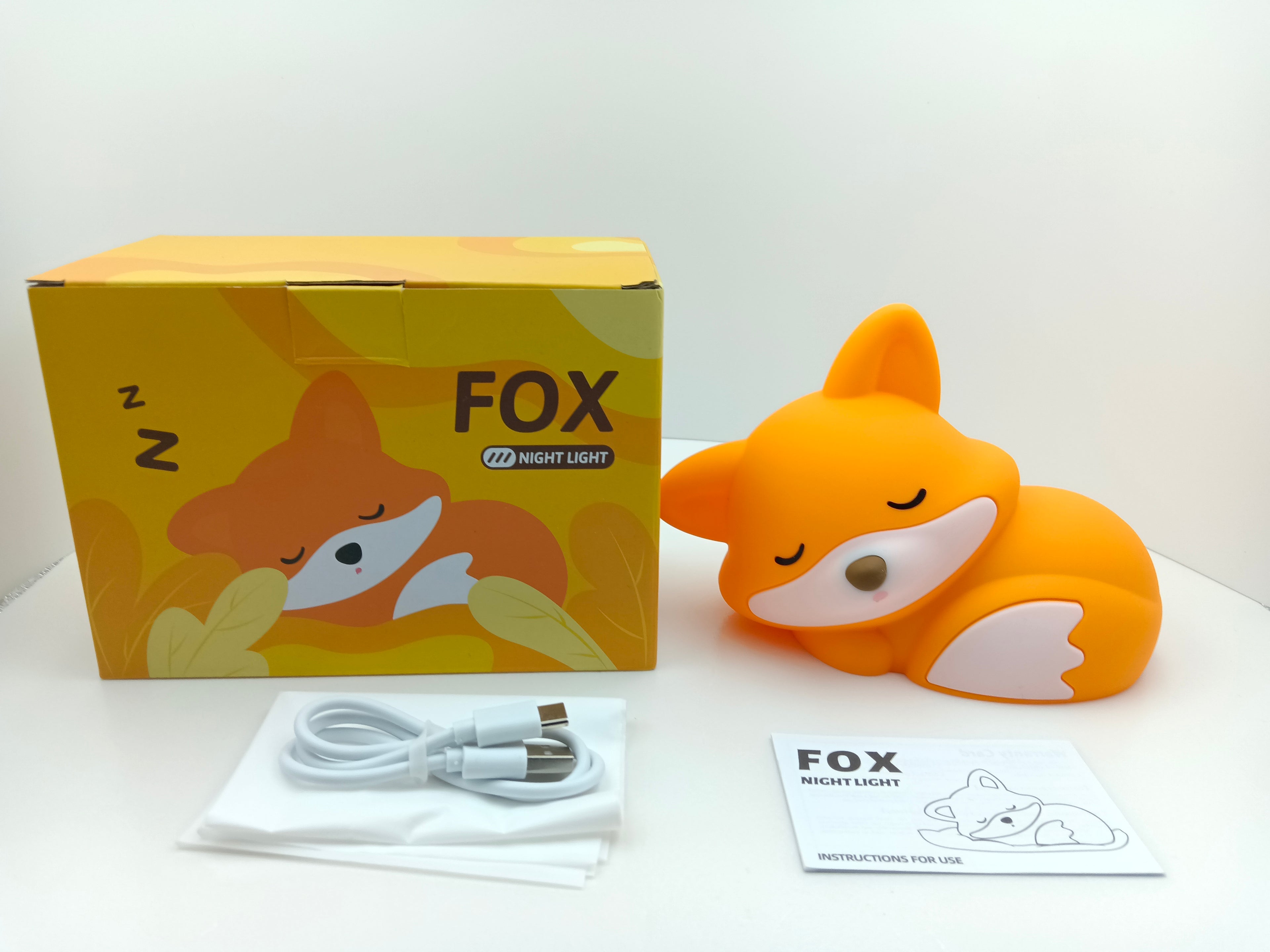 Veilleuse tactile Renard LED – Lumière douce pour enfants