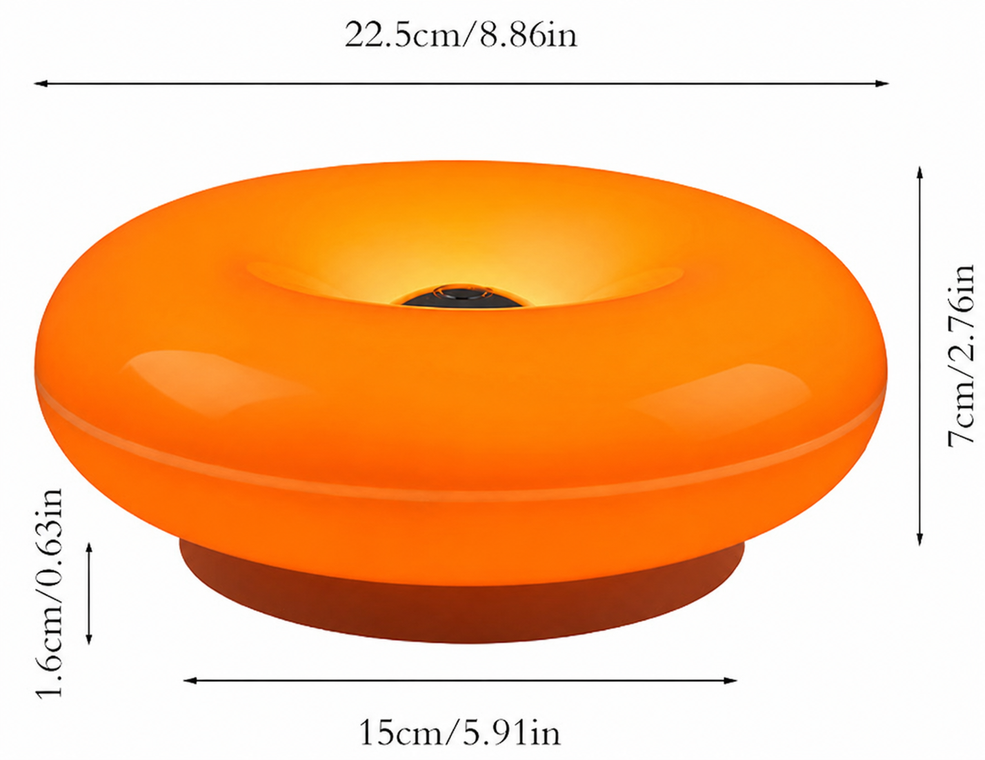 Lampe Donut Tactile LED Design