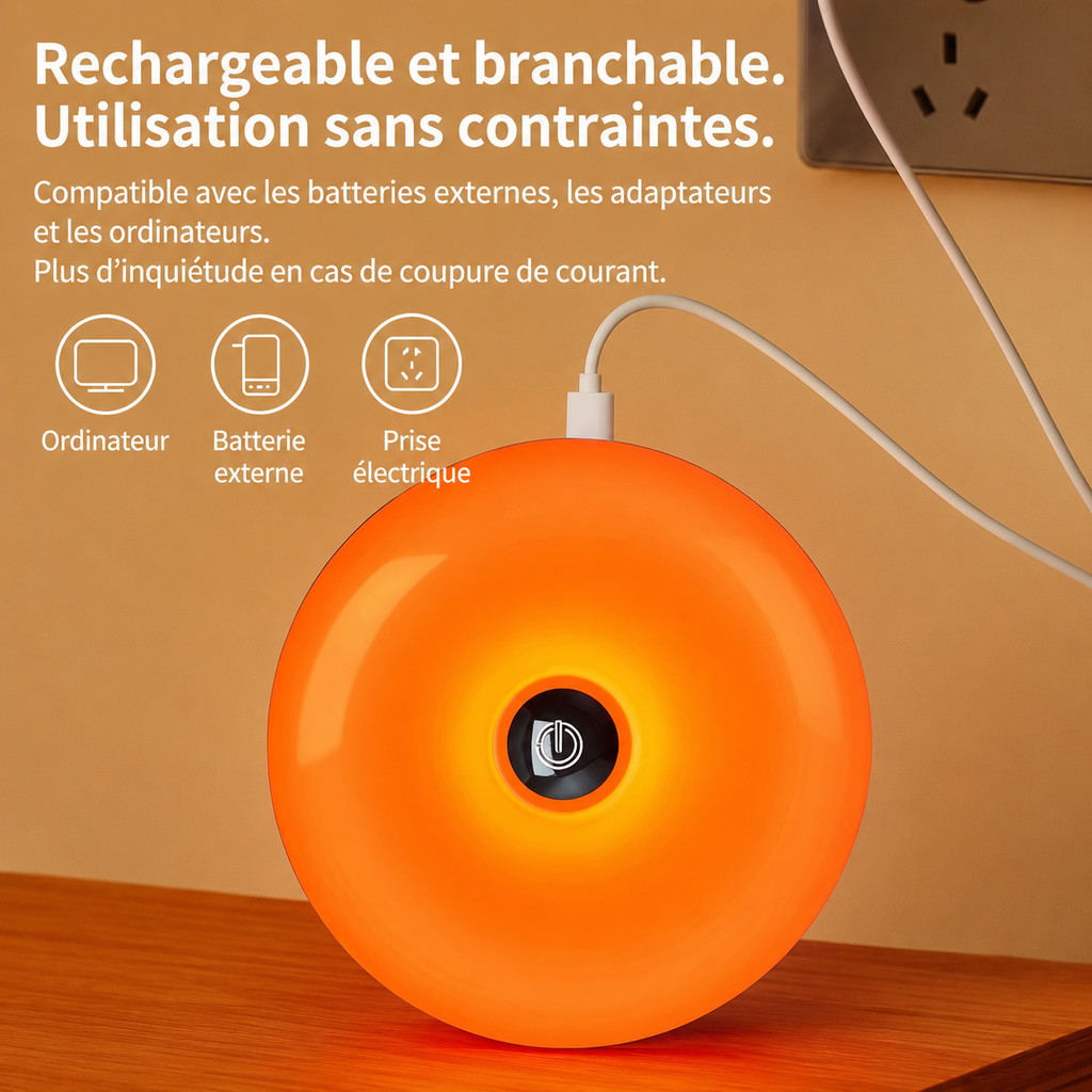 Lampe Donut Tactile LED Design