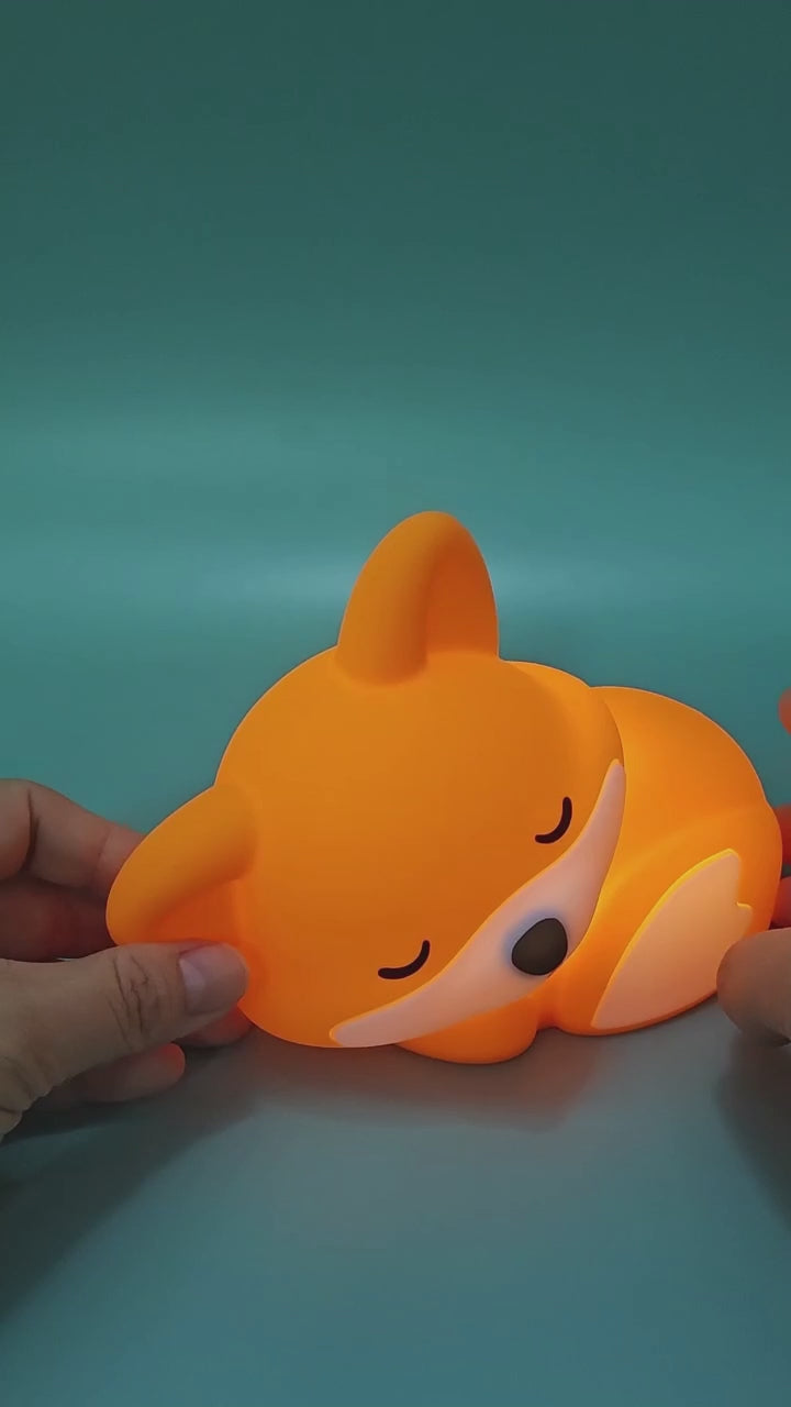 Veilleuse renard LED pour enfants – lampe de nuit douce